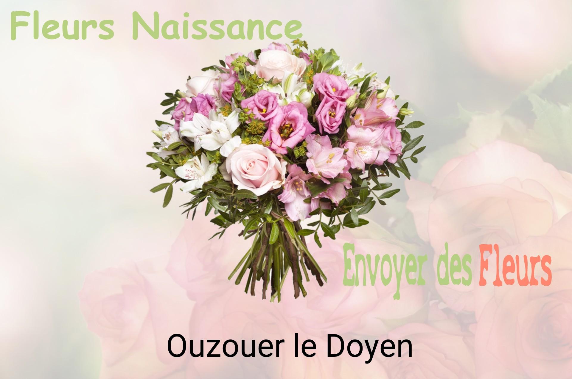Bouquet de fleurs de naissance livré à Ouzouer-le-Doyen